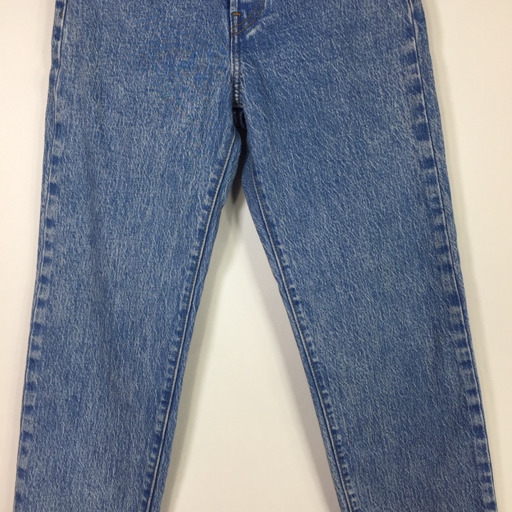 Levi's Wedgie Straight High Rise Button Fly Cotton Blend Blue Jeans - Picture 7 of 13